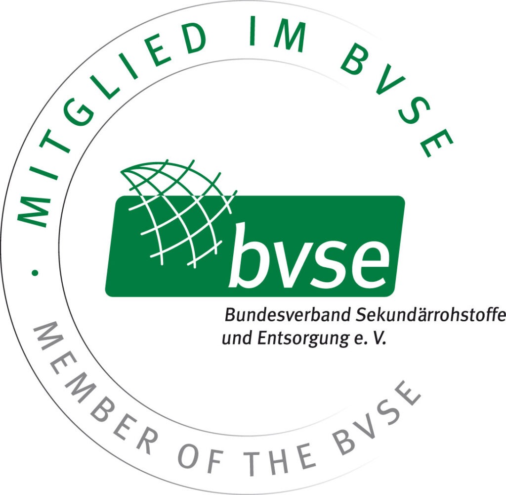 Mitglied im bvse-Bundesverband Sekundärrohstoffe und Entsorgung e.V.